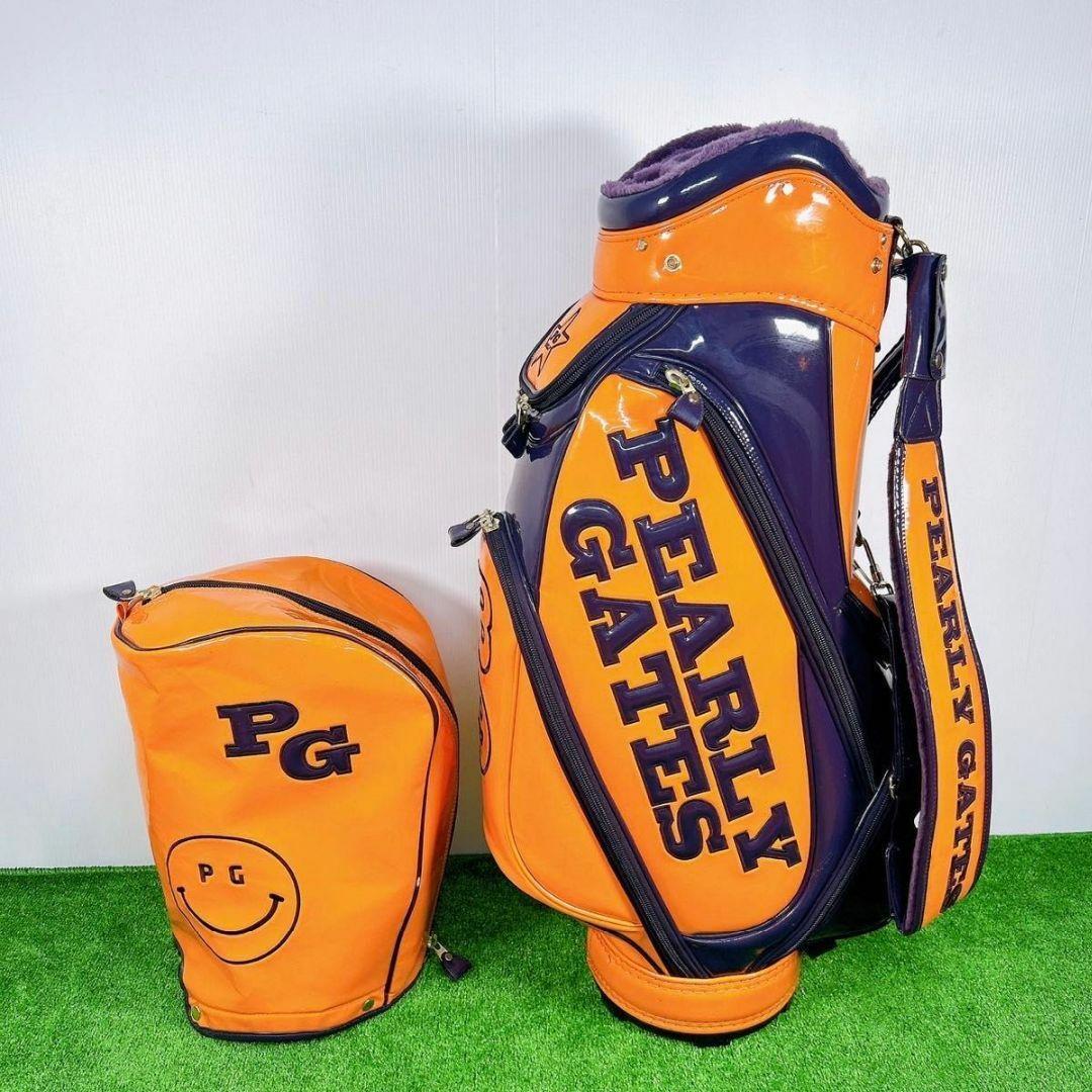 状態良好】パーリーゲイツ キャディバッグ エナメル 89スマイル ゴルフ
