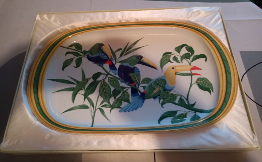 【エルメス】HERMES　トゥカン　プレート大皿　⑦ 未使用保管品 HERMES TOUCAN エルメス トゥカン 31cm プレート 大皿