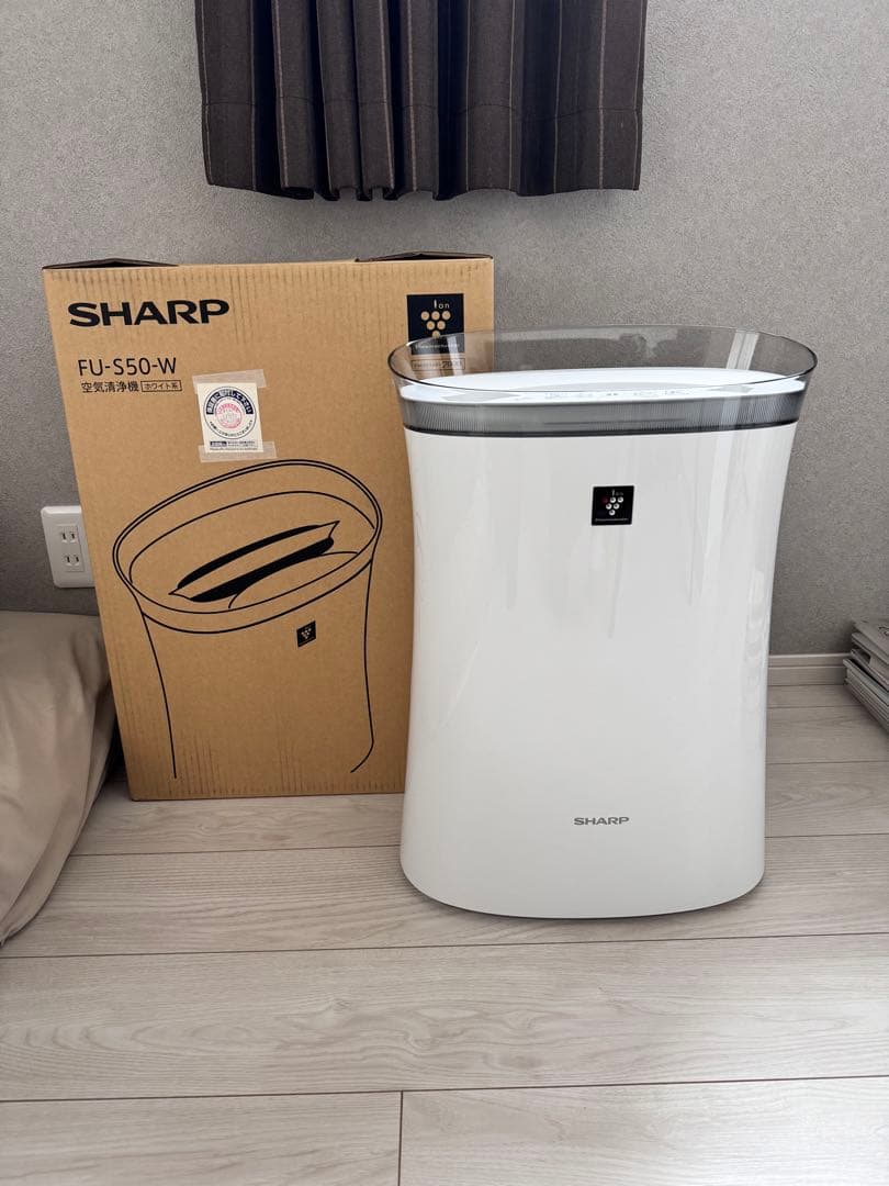 SHARP 空気清浄機 FU-S50-W シャープ - メルカリ