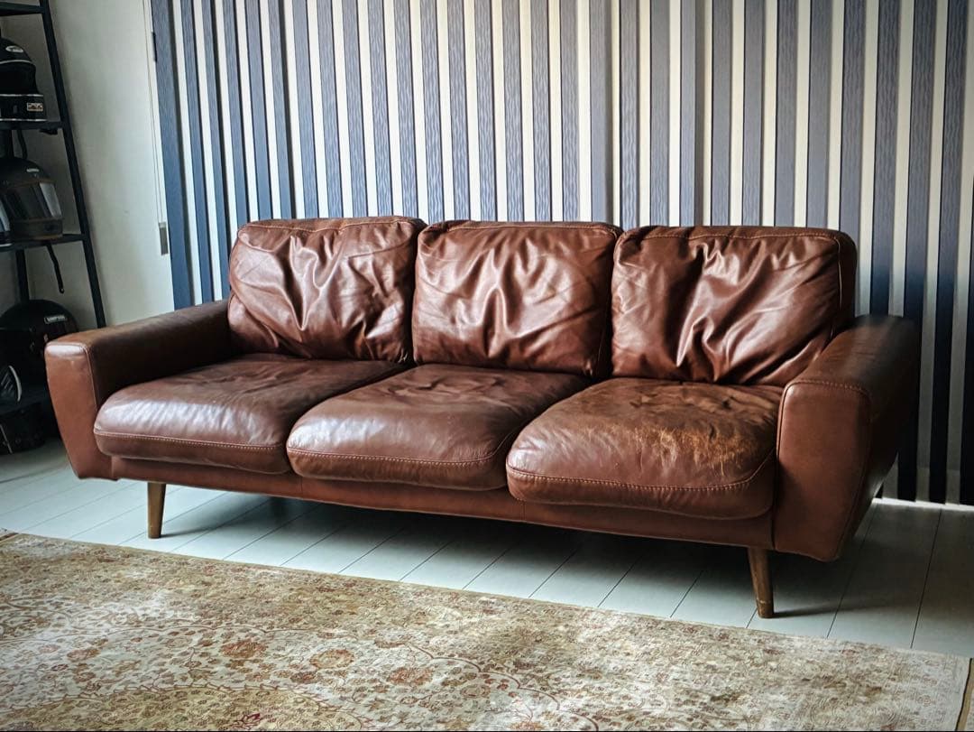 【送料込み】unicoウニコ MOLNモルン 3シーター MOLN leather sofa 3 seater(モルン レザー ソファ 3 シーター)/MOLN