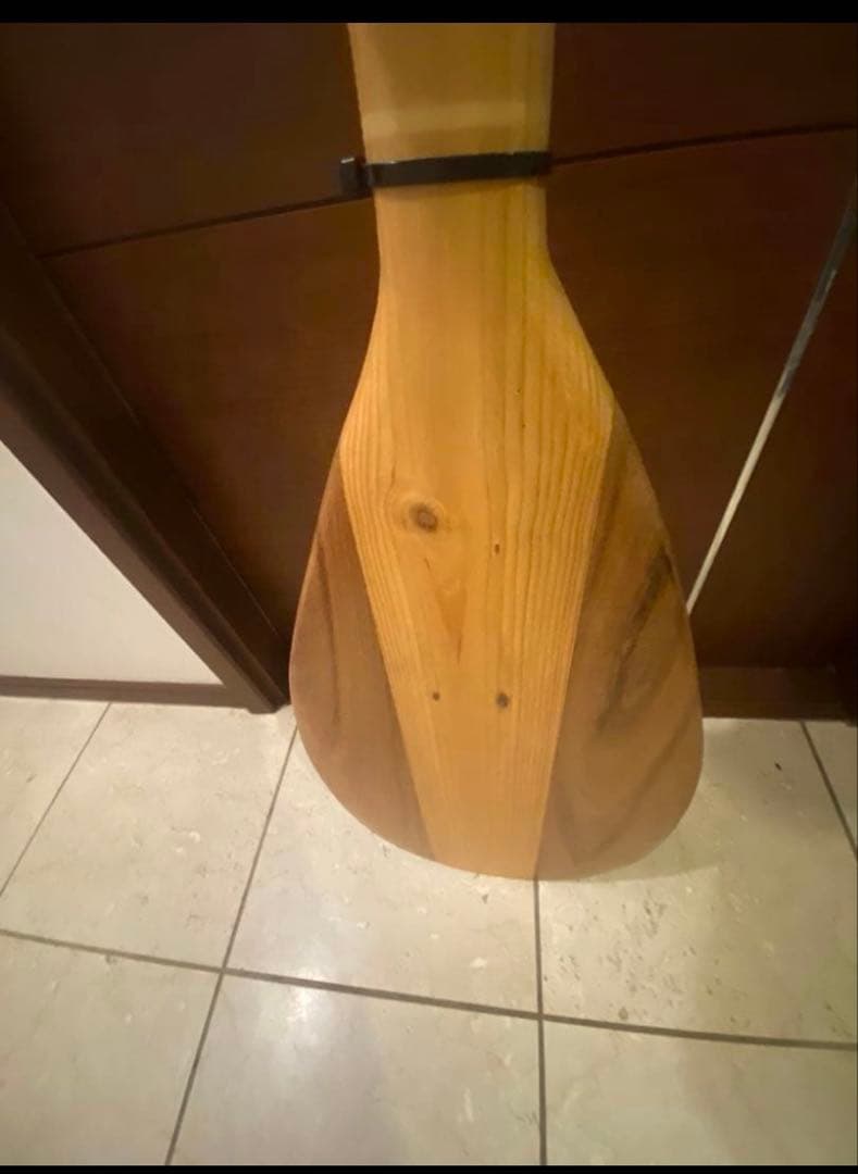 《美品》 木製パドル家具インテリア ウッドカヌーオール