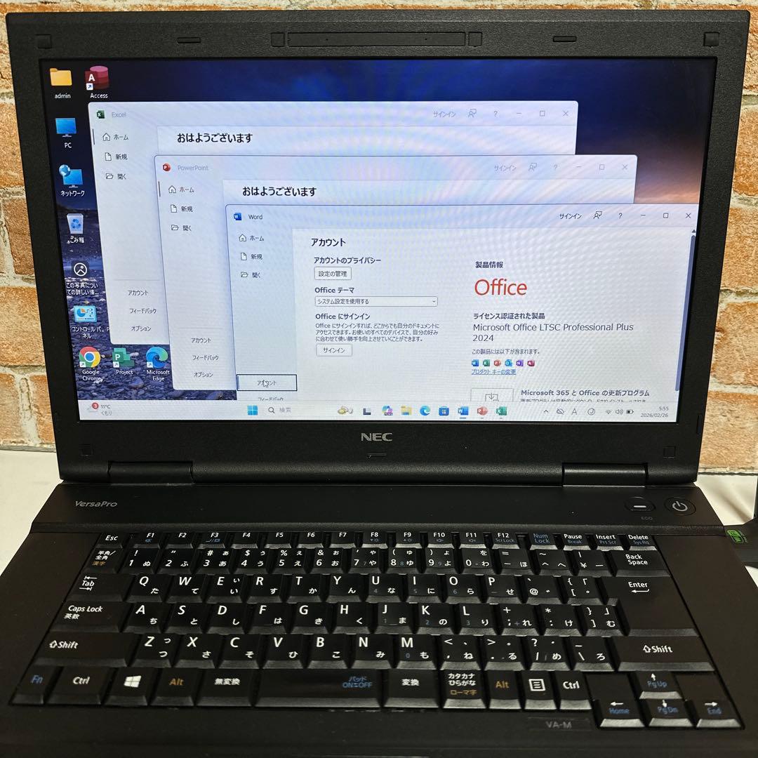 NEC VersaproノートPC 高速起動SSDWindows11 オフィス付 - メルカリ