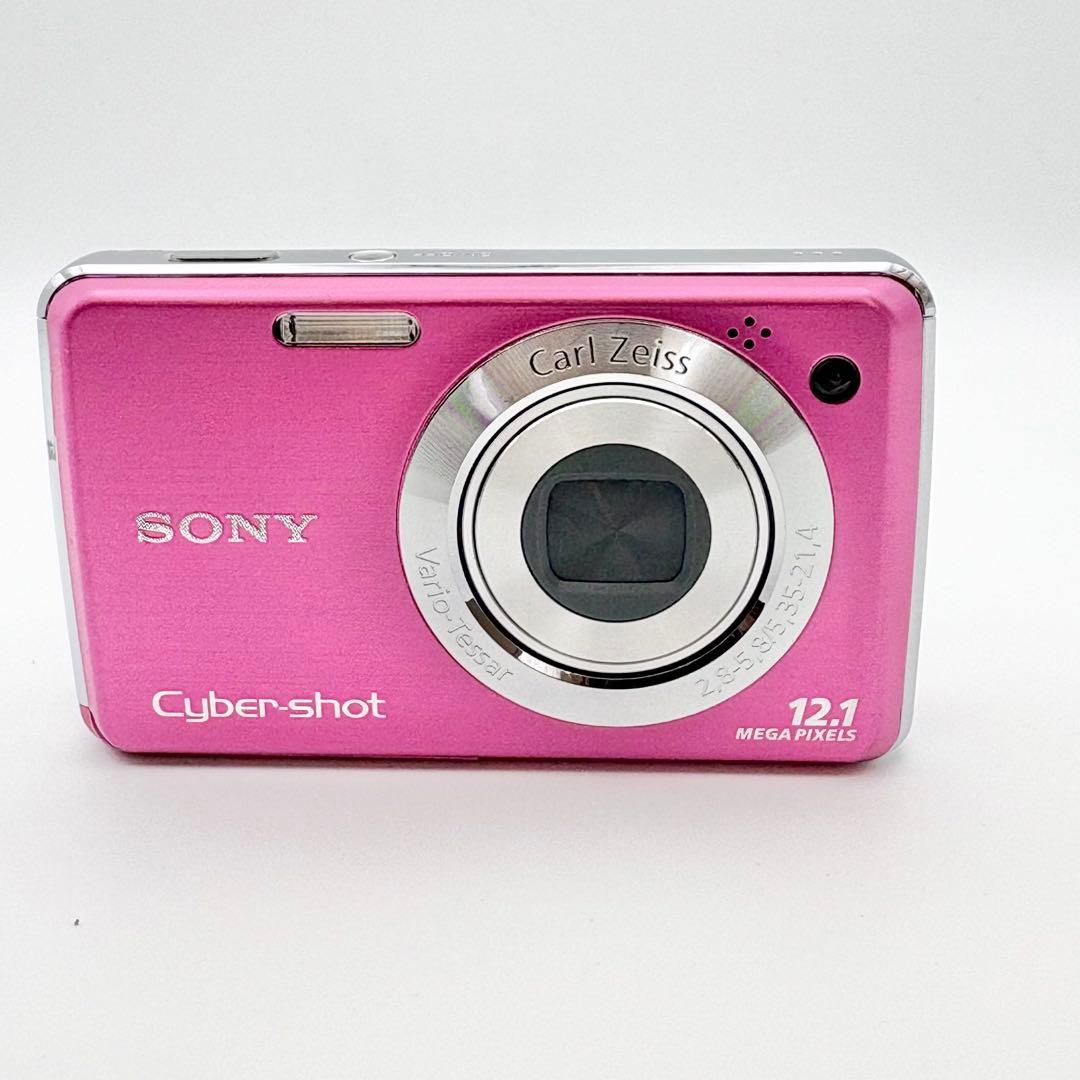 SONY Cyber-shot DSC-W220 ピンク コンデジ 充電器付 - メルカリ