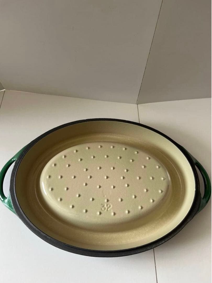 希少 廃盤 クーザンス ルクルーゼ デュッフ オーバル 32cm カクタス