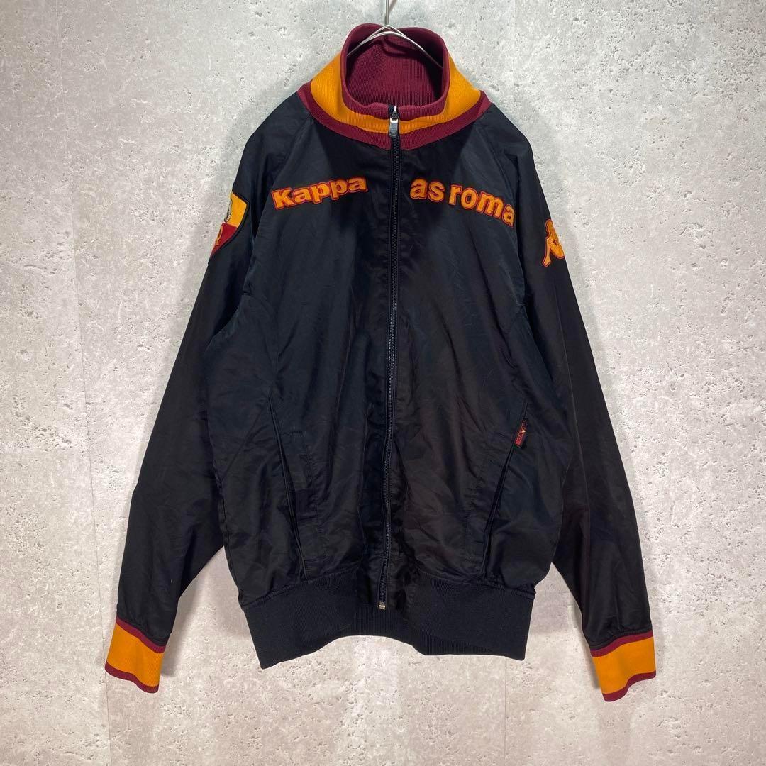 ビンテージEURO古着90s黒ASローマKappaトラックジャケット - メルカリ