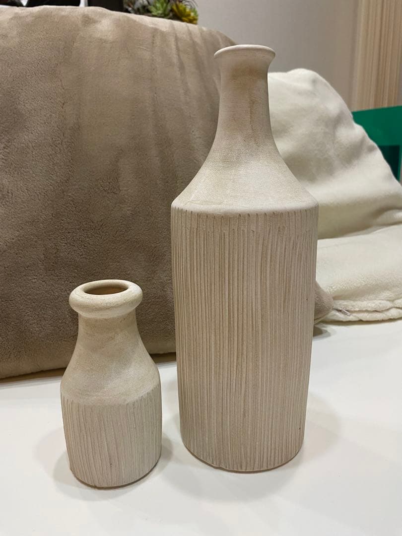 アクタス ホワイトセラミック花瓶2点セット フラワーベース ACTUS