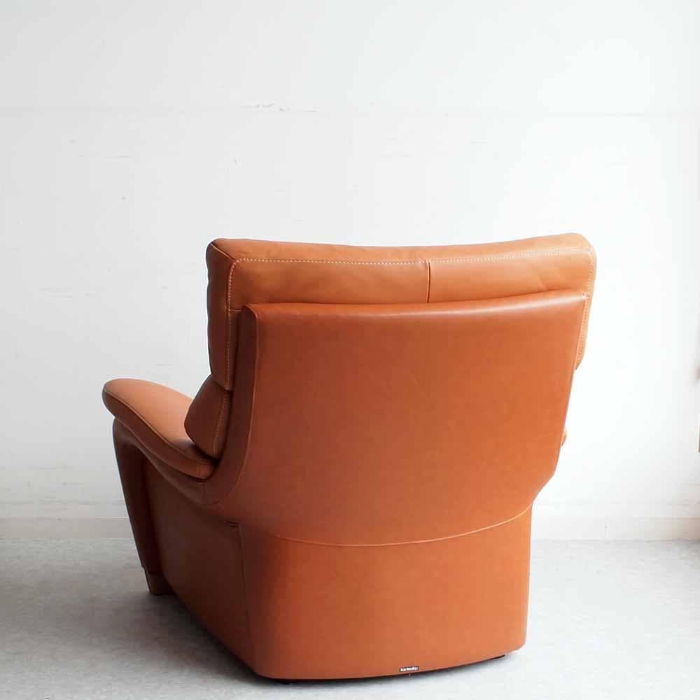 カリモク ZT73モデル 1人掛けソファ レザー ZR24467 - メルカリ