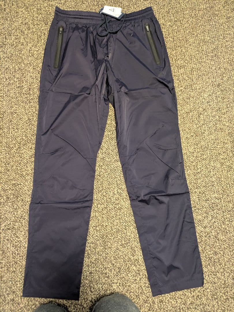 ムータ　ネイビー ストレートパンツ ストレッチナイロン スラックス [全5色] – muta Online Store