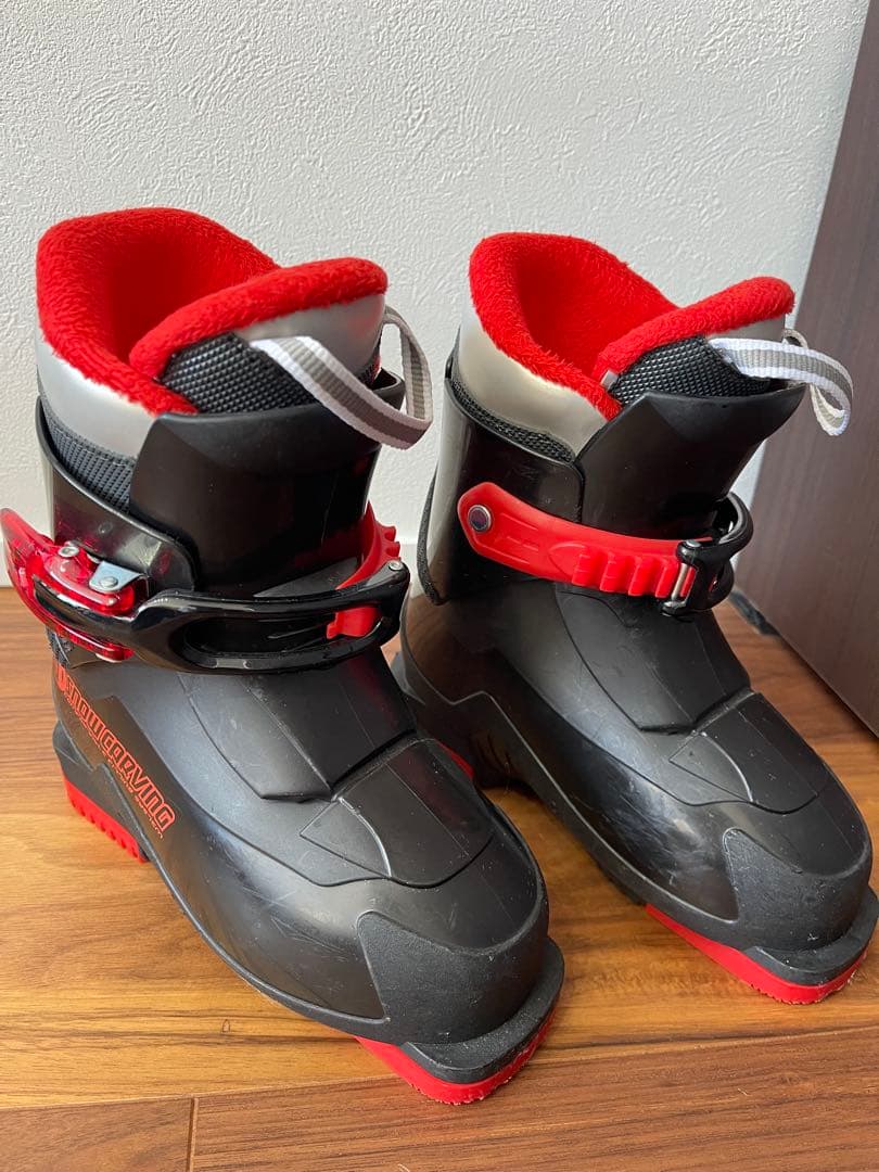 KAZAMA スキー板 96㎝ ブーツ19㎝ ストック75㎝ 収納ベルト - メルカリ