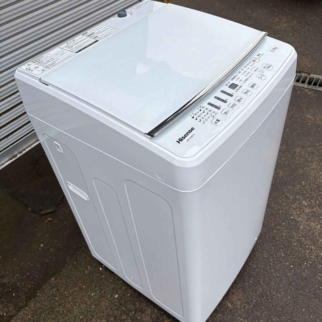 【東京23区内設置無料‼️】Hisense 洗濯機 5.5kg 2020年製　白