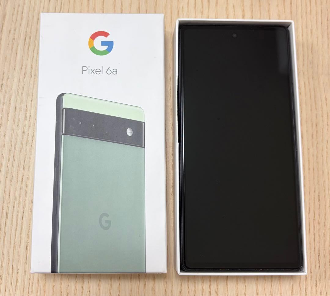 Google Pixel 6a ミントグリーン セージ 本体 強化ガラス2枚付き