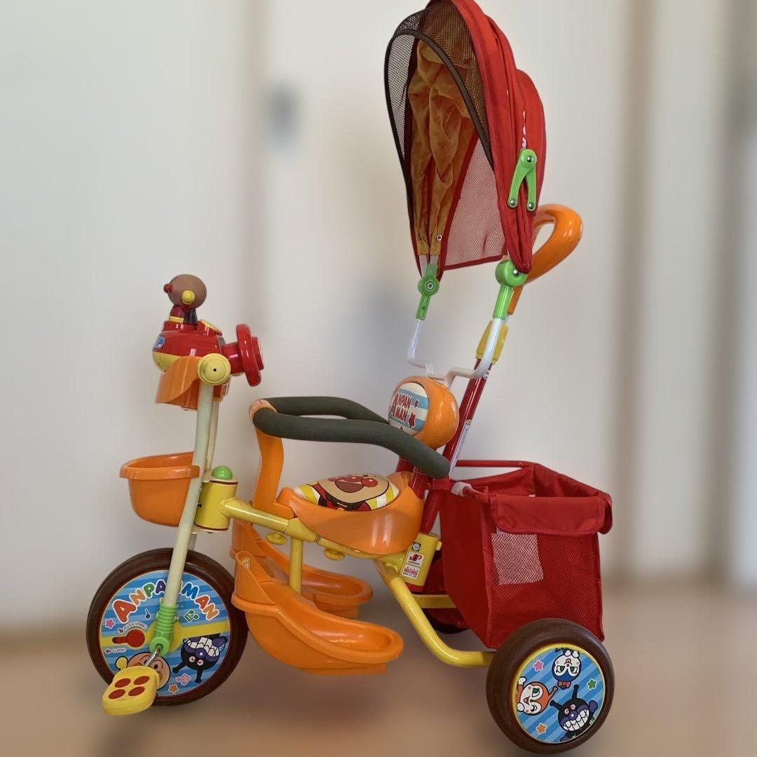アンパンマン デラックスII 自転車 日よけ付き メロディ おしゃべりブザー