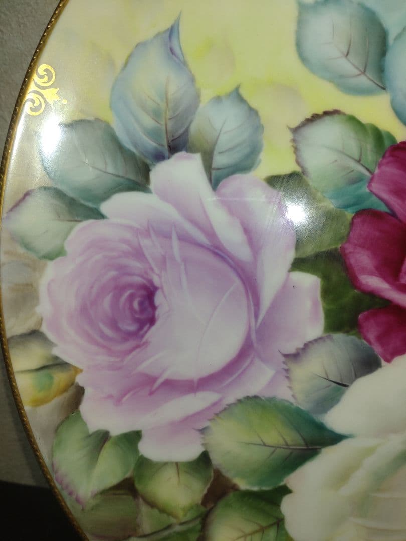 ノリタケ素描薔薇画皿（ハンドペイント） - メルカリ