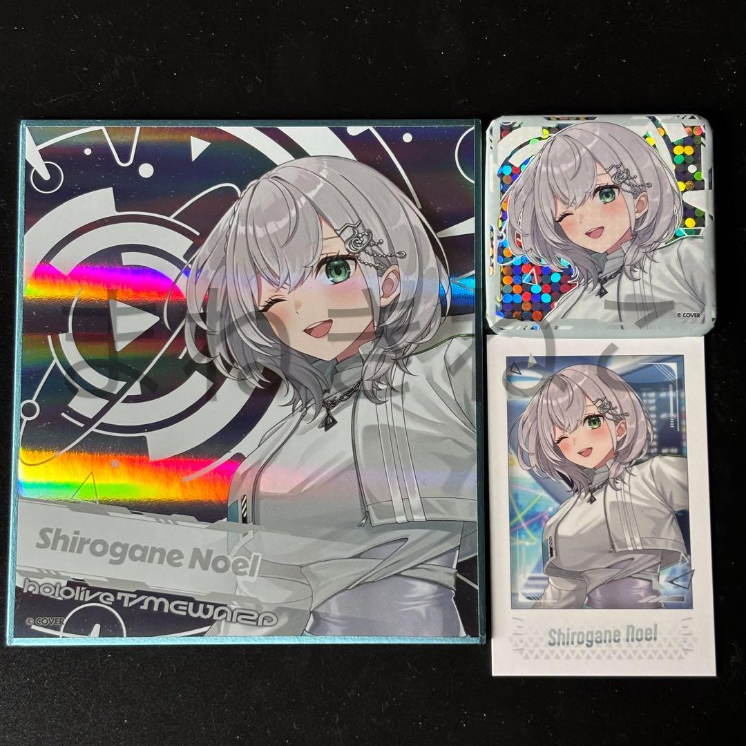 ホロライブ EXPO 色紙 チェキ ホログラム缶バッジ 白銀ノエル - メルカリ