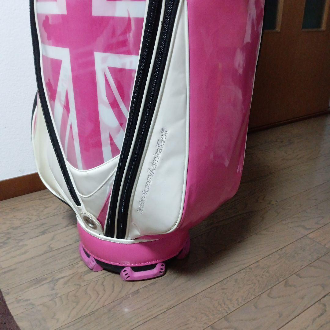 Admiral ユニオンジャック スタンドキャディバッグ☆ピンク