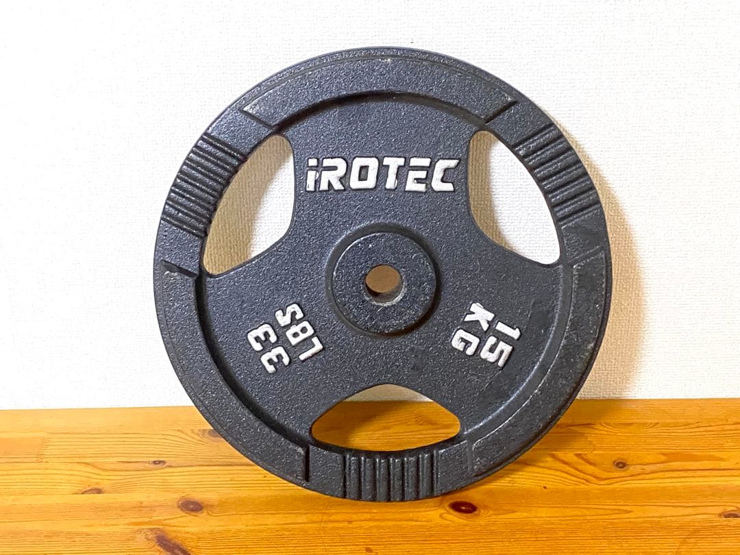 iROTEC ダンベルプレート 15kg 33lbs ① - メルカリ