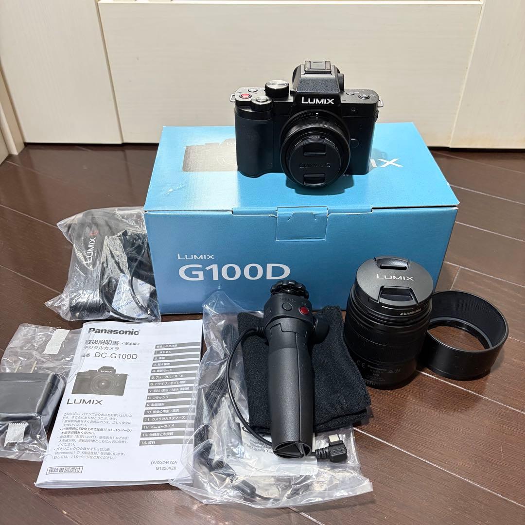 美品］LUMIX G100d ダブルズームレンズキット＋テトラポッド - メルカリ