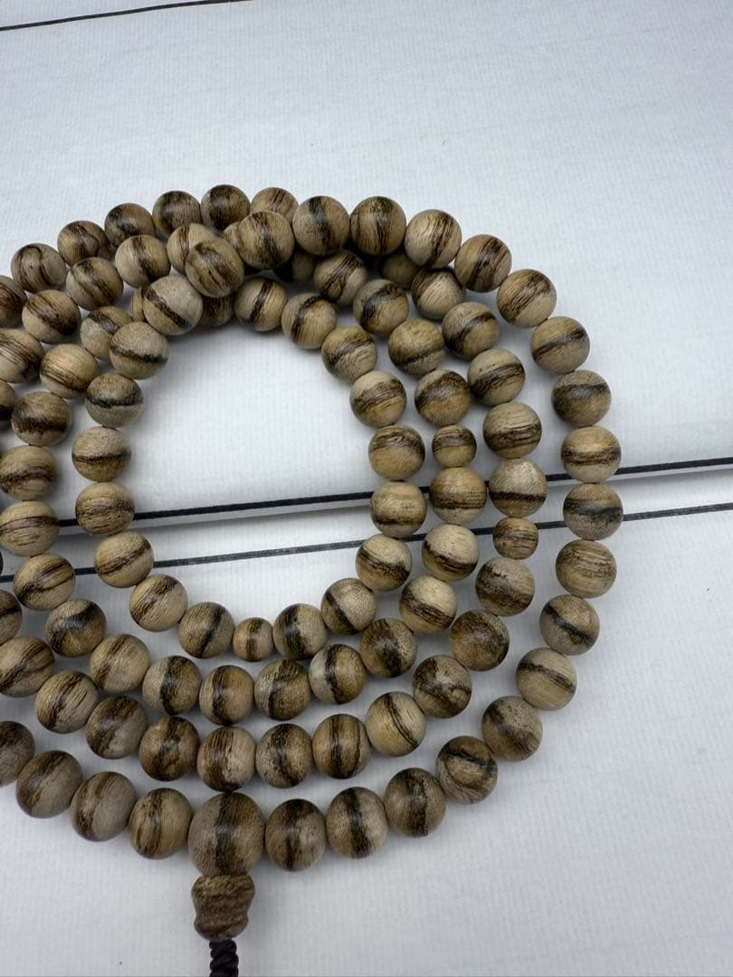 極上星洲系伽羅　野生沈香　達拉干 花珠念珠　27.64g（稀少典藏品）