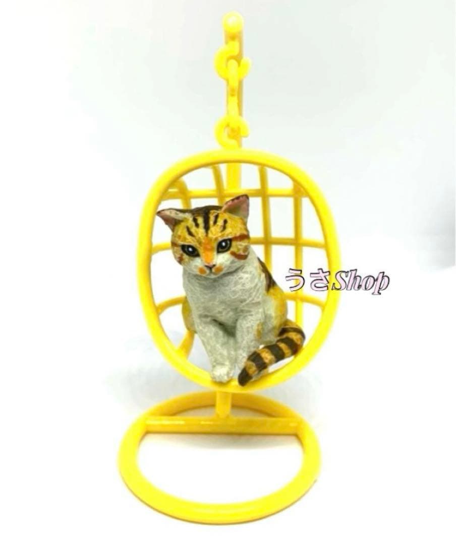 カリモク はしもとみお 猫の彫刻 ミケ クロ トラ ゆらゆら ミニチュア