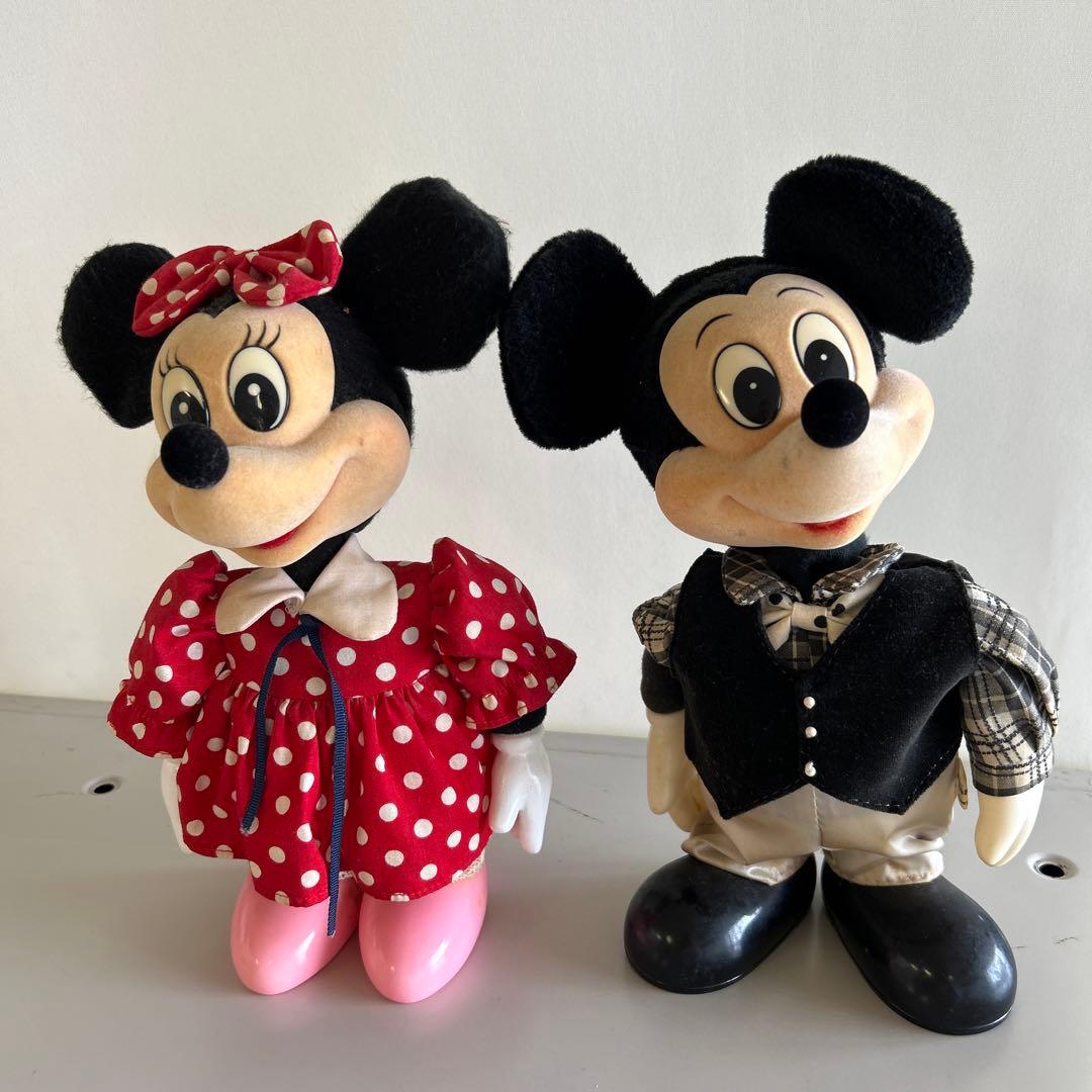 ミッキーマウス ミニーマウス 首振りオルゴール - メルカリ