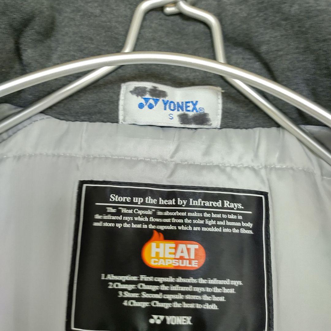 YONEX ベンチコート ロング丈 ヒートカプセル 黒 S フード着脱可 兼用