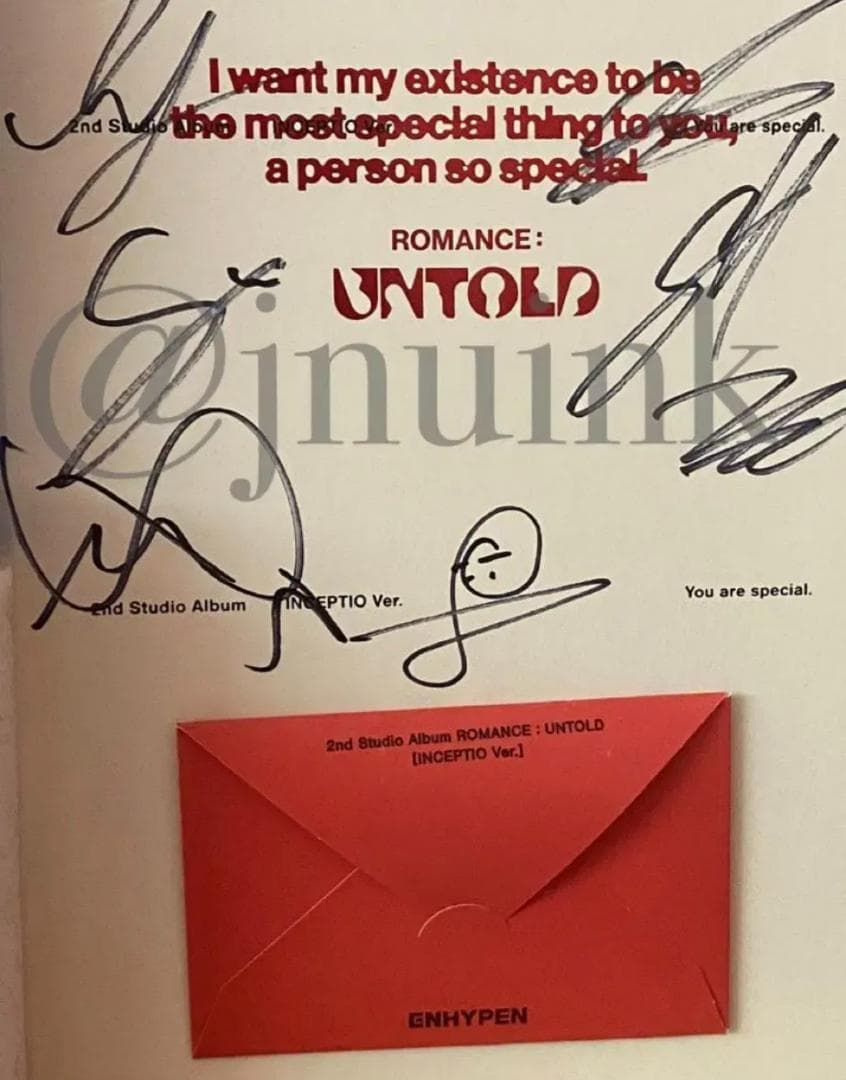 ENHYPENサインアルバム (Romance)全メンバーのサイン入り - メルカリ