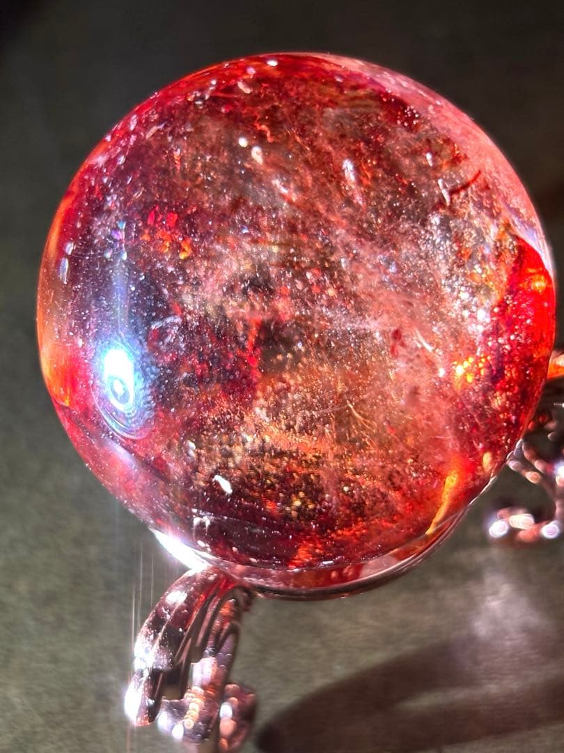 高品質　ファイヤークォーツ　スフィア　ファイアークォーツ（新品未使用）虹 虹入り ファイヤークォーツ スフィア | Crystal shop Mayria
