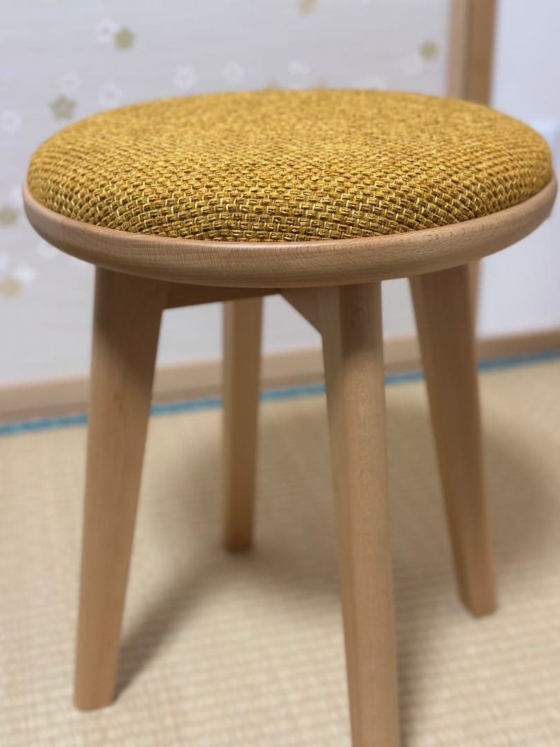 【未使用】高級スツール ナチュラル イエロー 未使用】高級スツール ナチュラル イエロー - メルカリ