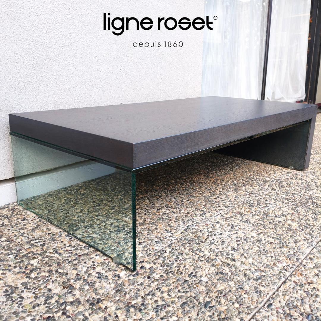 希少 Ligne roset リーンロゼ 伸長式 センターテーブル ガラス リーン・ロゼ ガラステーブル ロゼスクープセンターテーブル - メルカリ