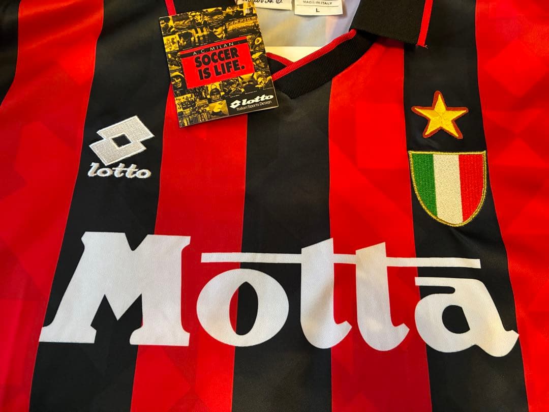 新品 激レア】セリエA ミラン 95-96 バッジョ ホーム ユニフォーム L