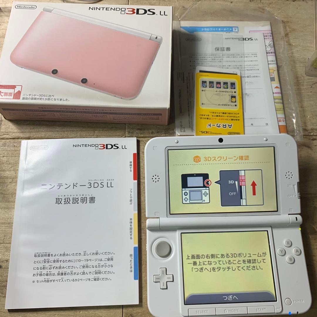 動作確認済み Nintendo ニンテンドー3DSLL ピンク ホワイト 本体