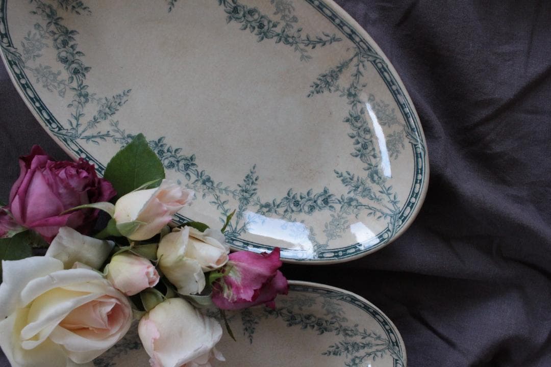 K】クレイユ モントロー/Mignon 枯れたラヴィエ/フランスアンティーク