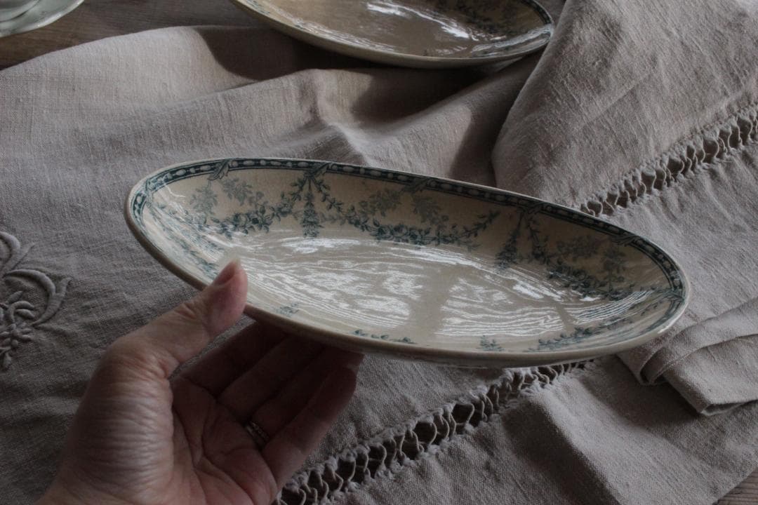 K】クレイユ モントロー/Mignon 枯れたラヴィエ/フランスアンティーク