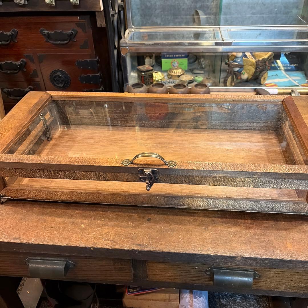 横長4面木製ガラスケース 4面木製ガラスケース - メルカリ