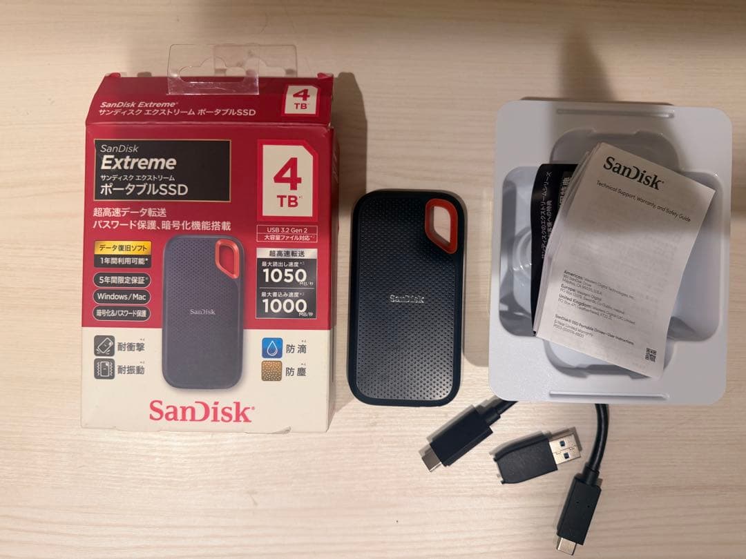ほぼ未使用 SanDisk Extreme 4TB ポータブルSSD - メルカリ