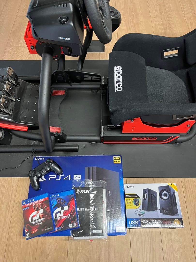 プレステ4 sparco レーシングコックピット セット - メルカリ