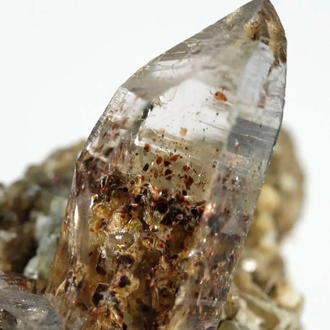 【内包模様が綺麗】バイオタイトinクォーツ 64×34×53mm バイオタイト イン クォーツ ブレスレット 9.2mm 19cm メンズL