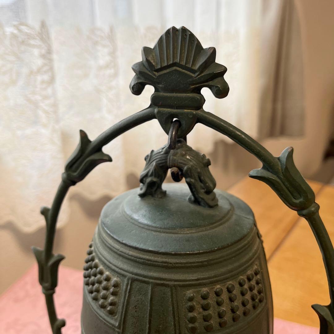 金寿堂謹製 薬師寺 白鳳の鐘 報恩鐘 金属製 喚鐘 梵鐘 骨董品 中古