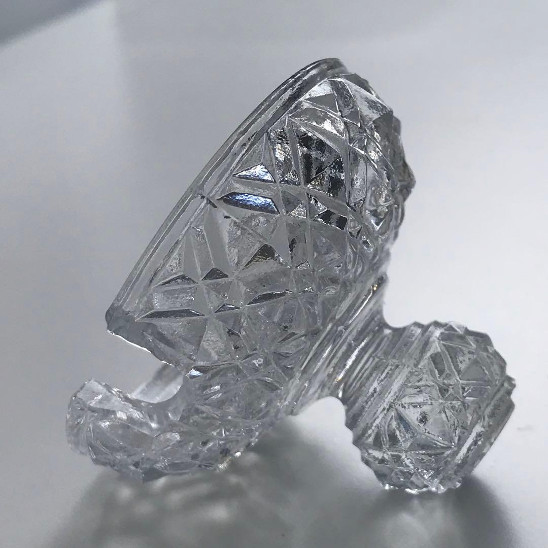 極稀少☆美しいオールドサンルイSt.Louisクリスタルマスタード入れ100