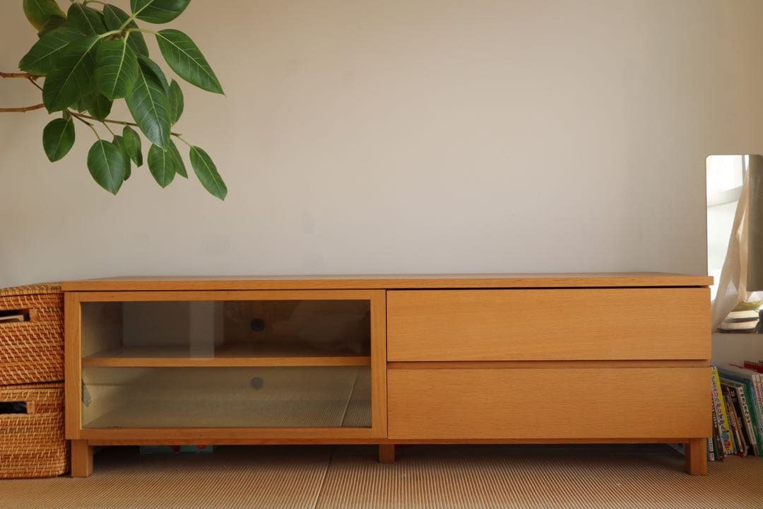 無印良品　テレビ台 ガラス扉付き 無印良品 スタッキングキャビネット テレビ台 テレビボード ガラス扉