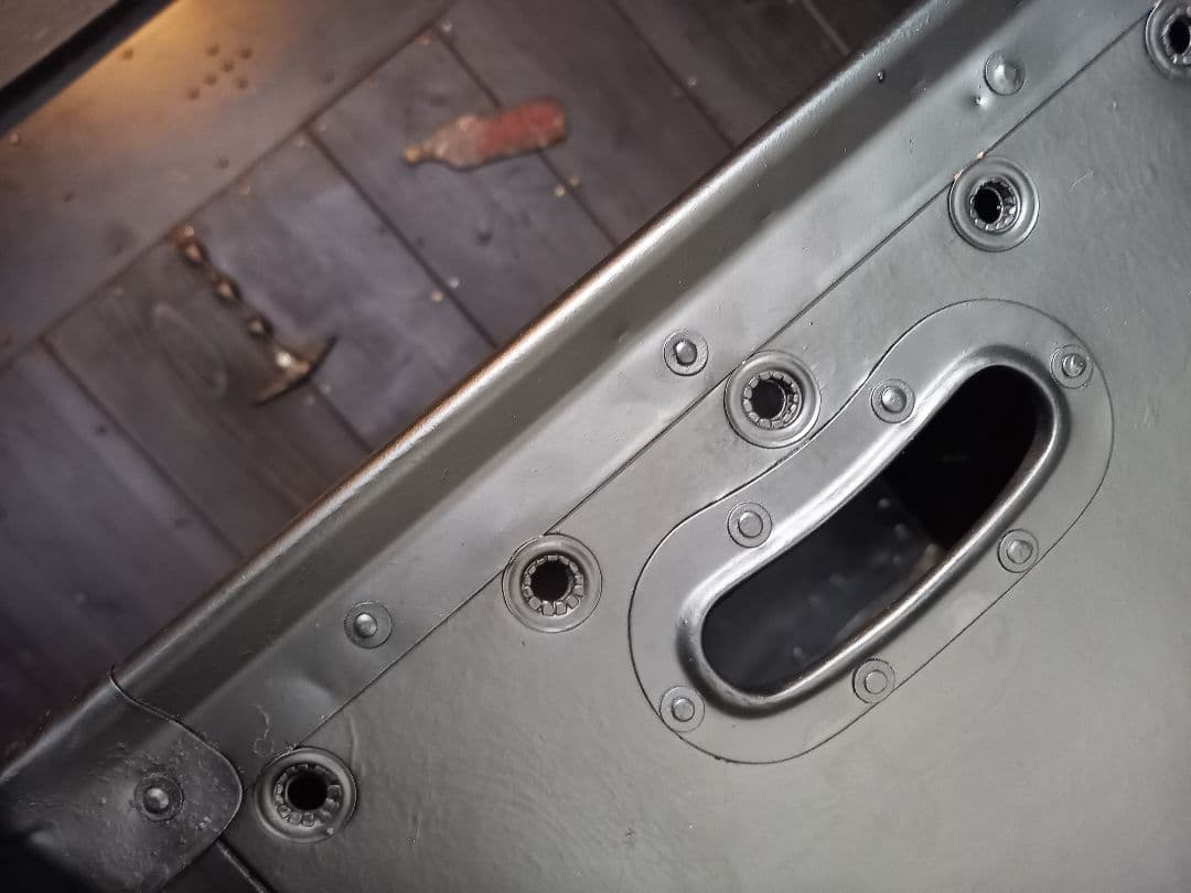 1960's ヴィンテージ ファイバー アイアン キャリー ボックス 配達箱