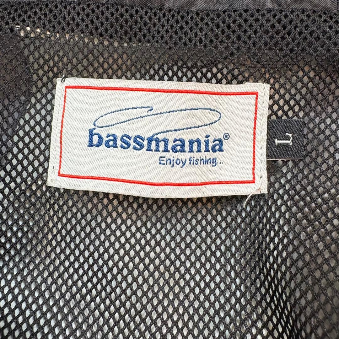 BASSMANIA バスマニア 星柄 マウンテンパーカー L 総柄 フード付