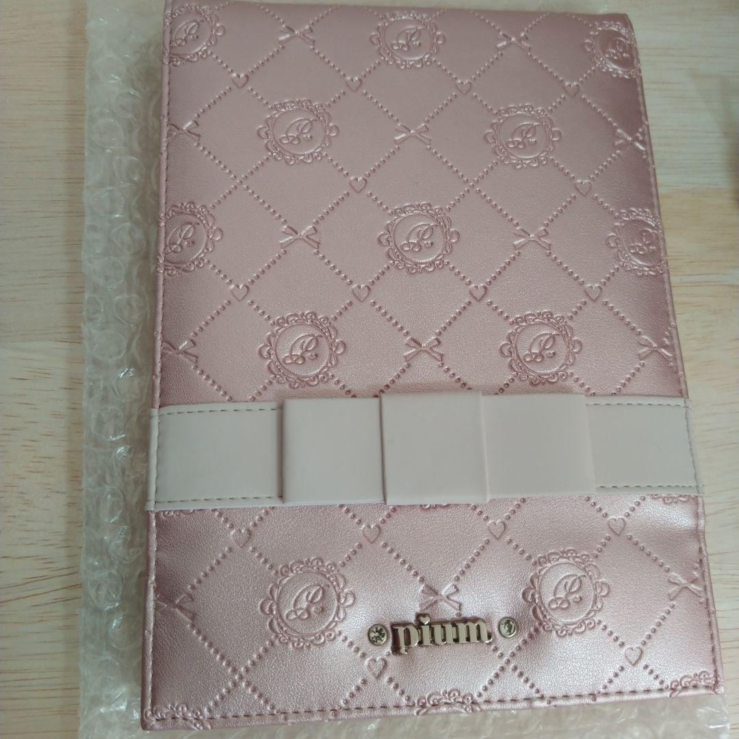 非売品】piumモノグラム折りたたみミラー オリジナルリボンクリップの