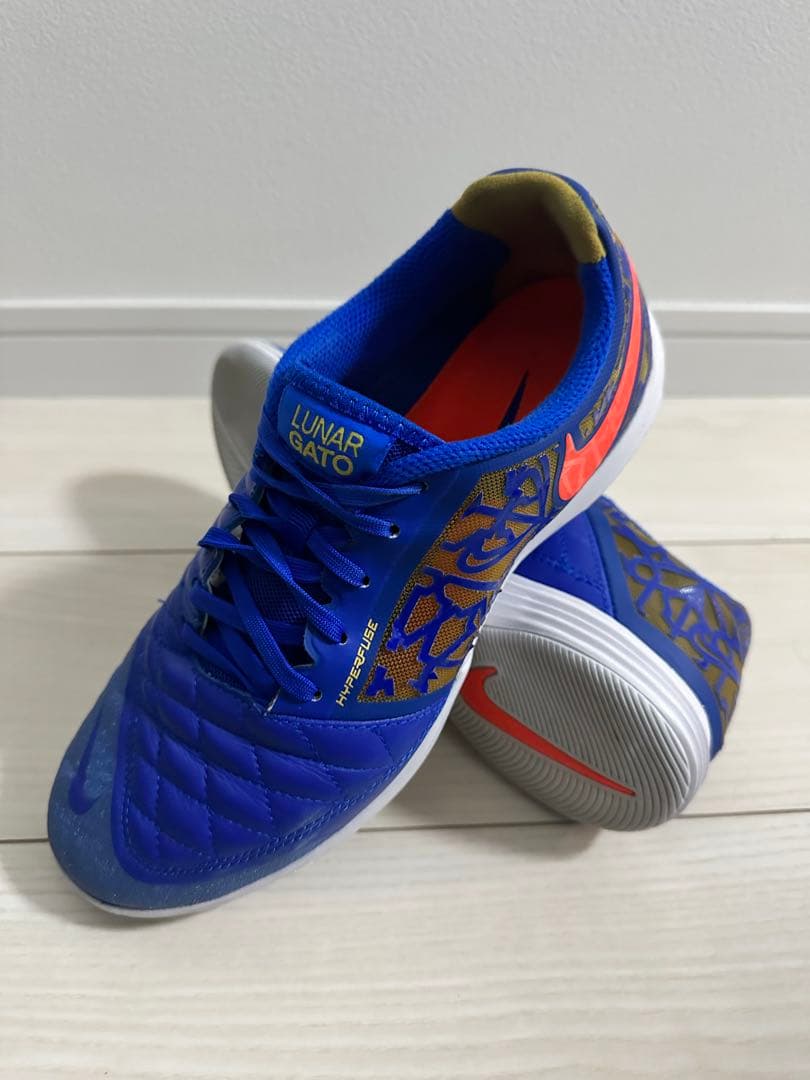 Nike Lunar Gato フットサルシューズ 青/オレンジ - メルカリ