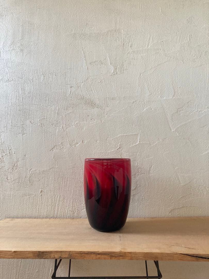 vintage flower vase 昭和レトロ　花瓶　花器　フラワーベース カメイガラスのフラワーベースI/緑/丸/昭和レトロ/花瓶 | 骨董