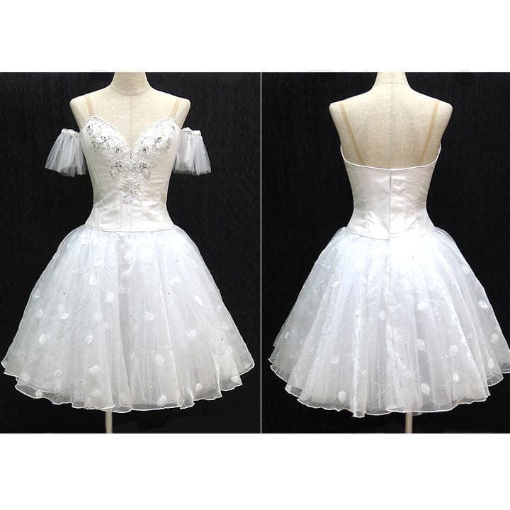 160 バレエ 衣装 ロマンチックチュチュ シンデレラ ホワイト シルバー