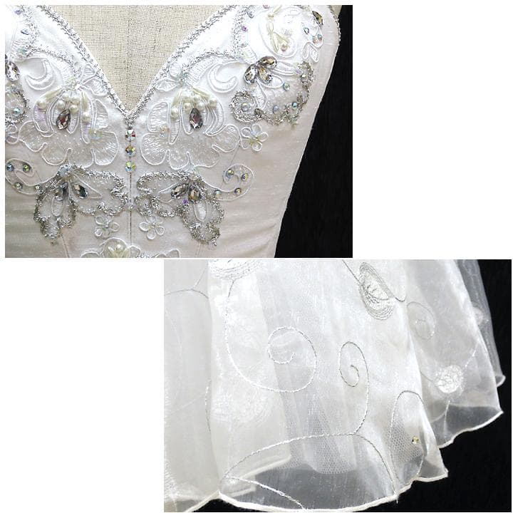 160 バレエ 衣装 ロマンチックチュチュ シンデレラ ホワイト シルバー