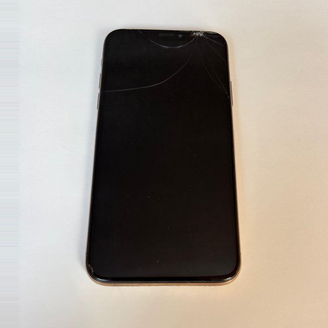 Apple iPhoneXS 256GB simフリー 本体 ゴールド画面割れ有 - メルカリ