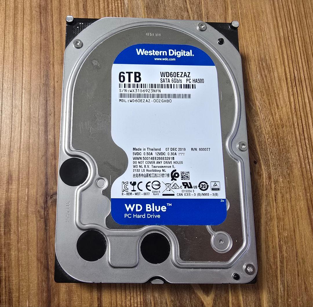 Western Digital HDD 6TB WD60EZAZ - メルカリ