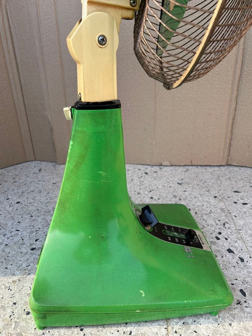 3枚羽 扇風機 日立 H-30TH グリーン 緑 昭和 レトロ アンティーク
